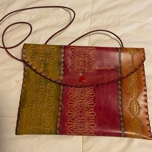 Funky leather purse from Argentina